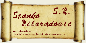 Stanko Miloradović vizit kartica